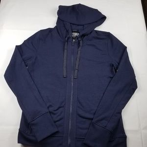 Victoria's Secret Blue Zip Hooded Sweater Small
